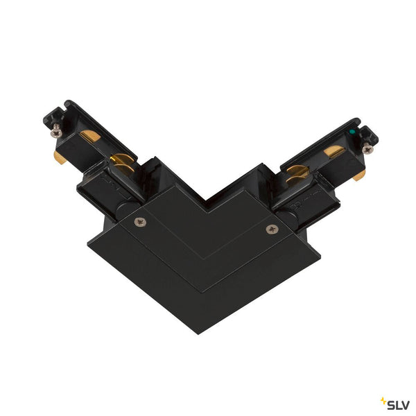 SLV S-TRACK Integrated L-connector with external earth electrode, black 1006525