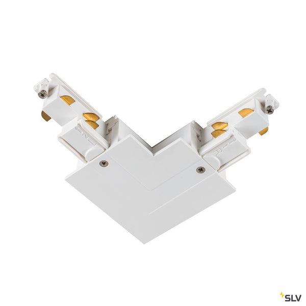 SLV S-TRACK Integrated L-connector with external earth electrode, white 1006526
