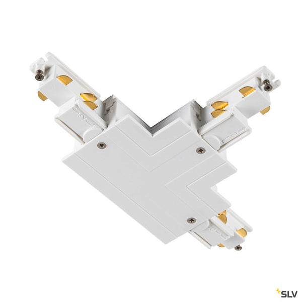 SLV T-connector, for S-TRACK 3-phase mounting track, earth electrode inside left, white, DALI 1006528