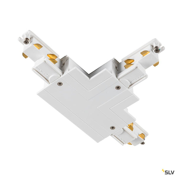 SLV T-connector, for S-TRACK 3-phase mounting track, earth electrode outside left, white, DALI 1006530