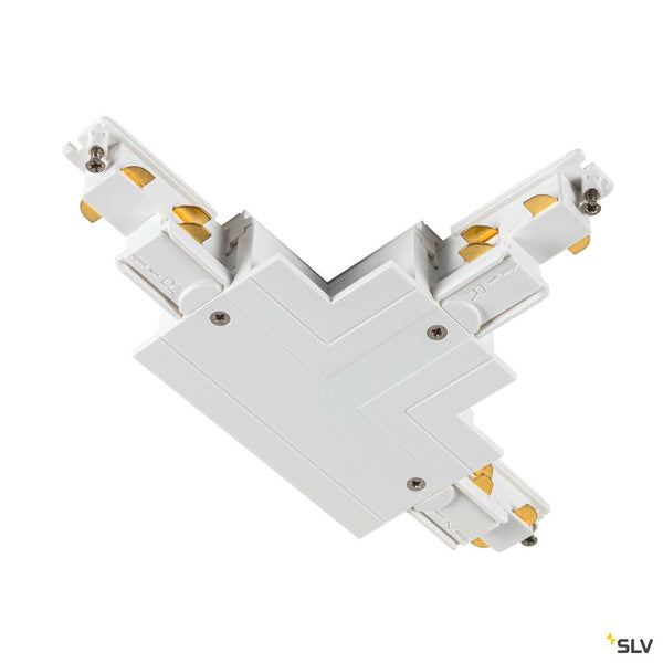 SLV T-connector, for S-TRACK 3-phase mounting track, earth electrode outside right, white, DALI 1006534