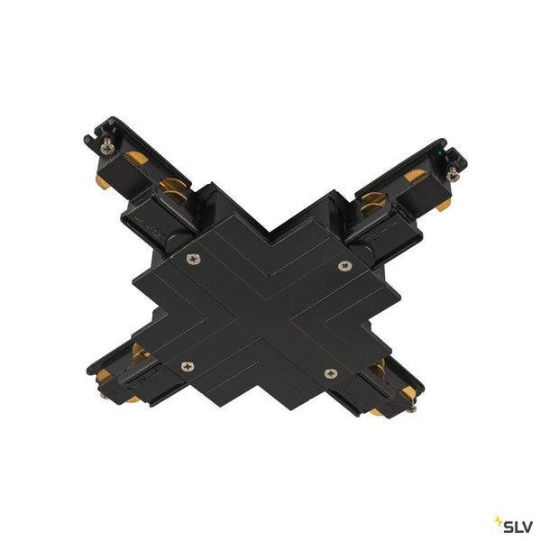 SLV X-connector, for S-TRACK 3-phase mounting track, black, DALI 1006535