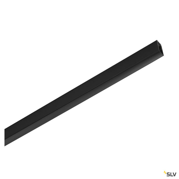 SLV 48V TRACK, track cover, 26mm, for mounting track deep and mounting track, 2m, black 1007188