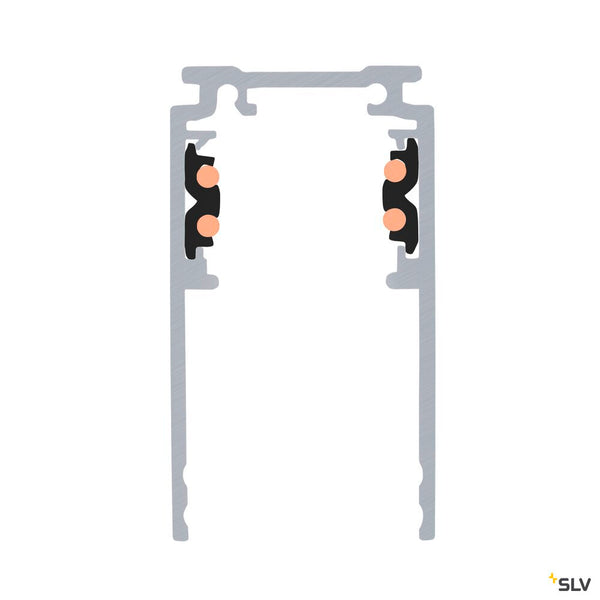 SLV 4m mounting track deep, 48V TRACK, black, DALI 1006555