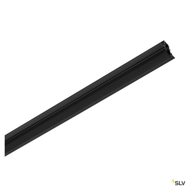 SLV 48V TRACK, track cover, 26mm, for mounting track deep and mounting track, 2m, black 1007188