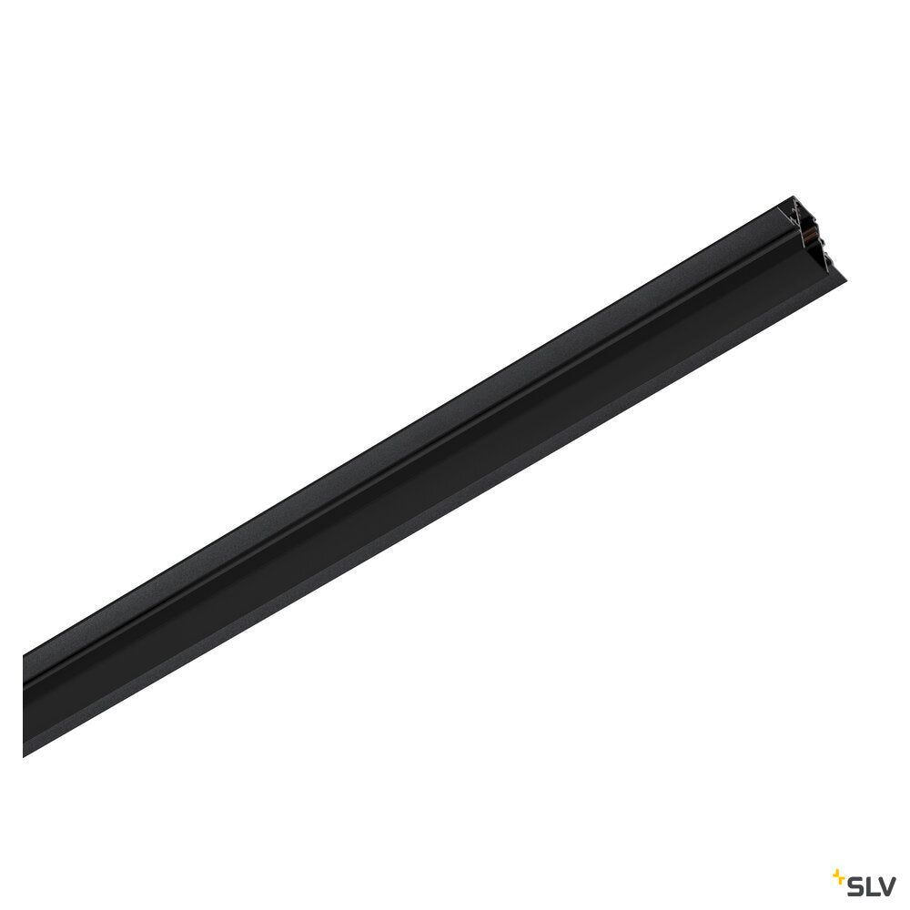 SLV 48V TRACK, track cover, 26mm, for mounting track deep and mounting track, 2m, black 1007188