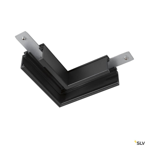 SLV L-connector mechanical, 48V TRACK, for mounting track standard, left, black 1006575