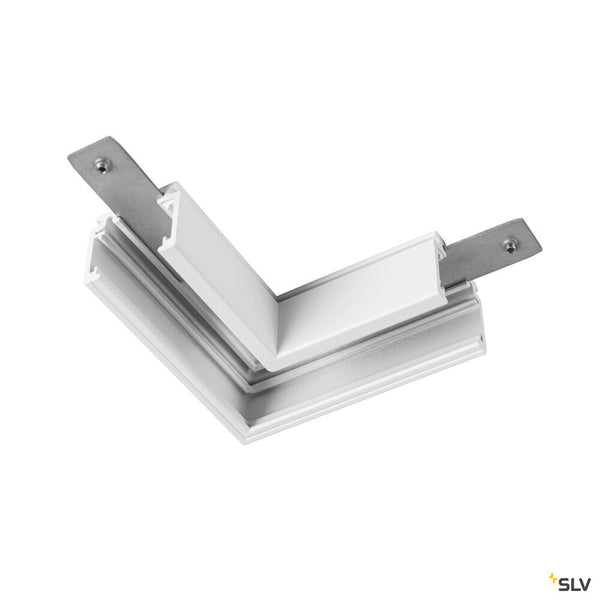 SLV L-connector mechanical, 48V TRACK, for mounting track standard, left, white 1006576