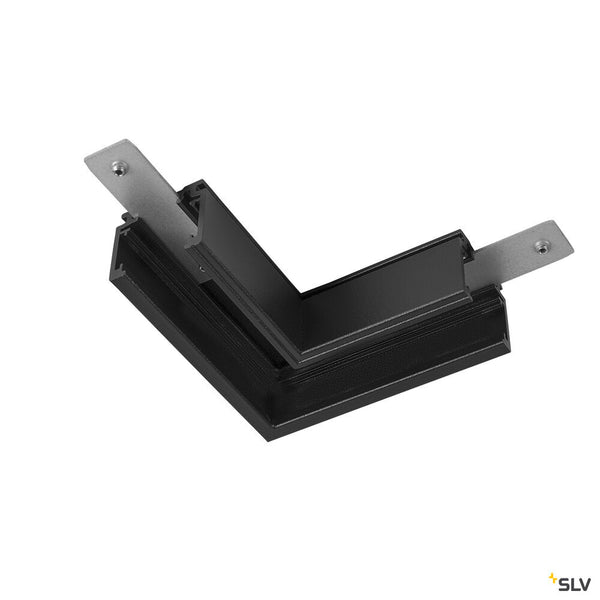 SLV L-connector mechanical, 48V TRACK, for mounting track standard, right, black 1006577