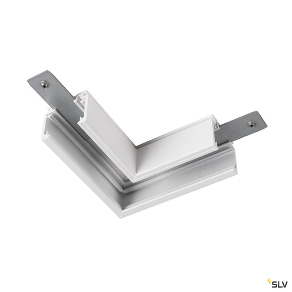 SLV L-connector mechanical, 48V TRACK, for mounting track standard, right, white 1006578