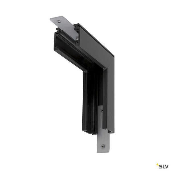 SLV L-connector mechanical, 48V TRACK, for mounting track standard, stereo, black 1006579