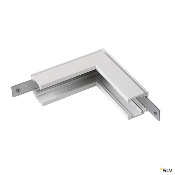 SLV L-connector mechanical, 48V TRACK, for mounting track standard, stereo, white 1006580
