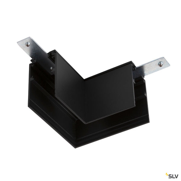 SLV L-connector mechanical, 48V TRACK, for mounting track deep, right, black 1006583