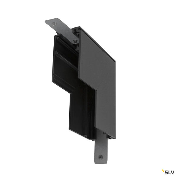 SLV L-connector mechanical, 48V TRACK, for mounting track deep, stereo, black 1006585