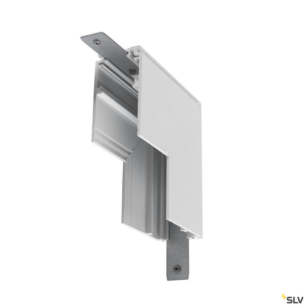 SLV L-connector mechanical, 48V TRACK, for mounting track deep, stereo, white 1006586
