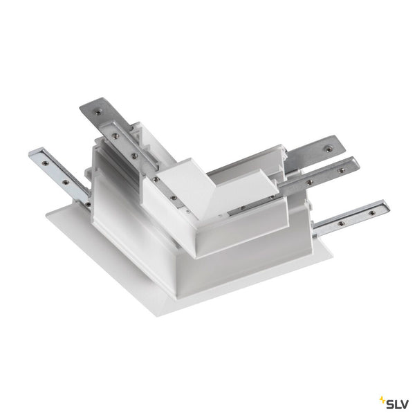 SLV L-connector mechanical, 48V TRACK, for recessed mounting track deep, left, white 1006588