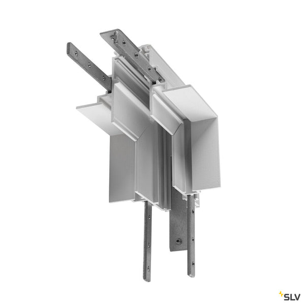 SLV L-connector mechanical, 48V TRACK, for recessed mounting track deep, stereo, white 1006592
