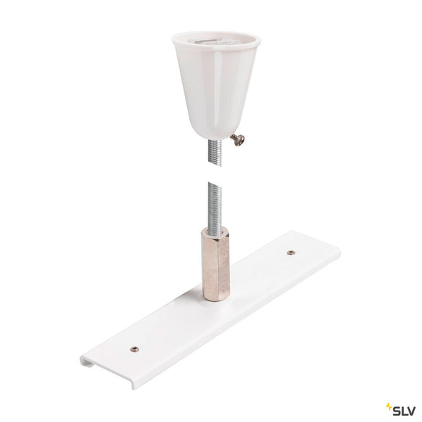 SLV Track reinforcement plate with mounting set, 48V TRACK, 1m rod, white 1006602