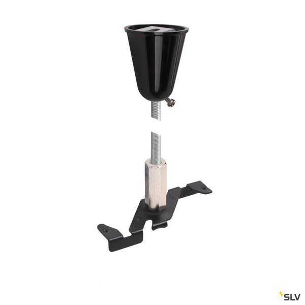 SLV Pendant suspension, 48V TRACK, 1m rod, black 1006605