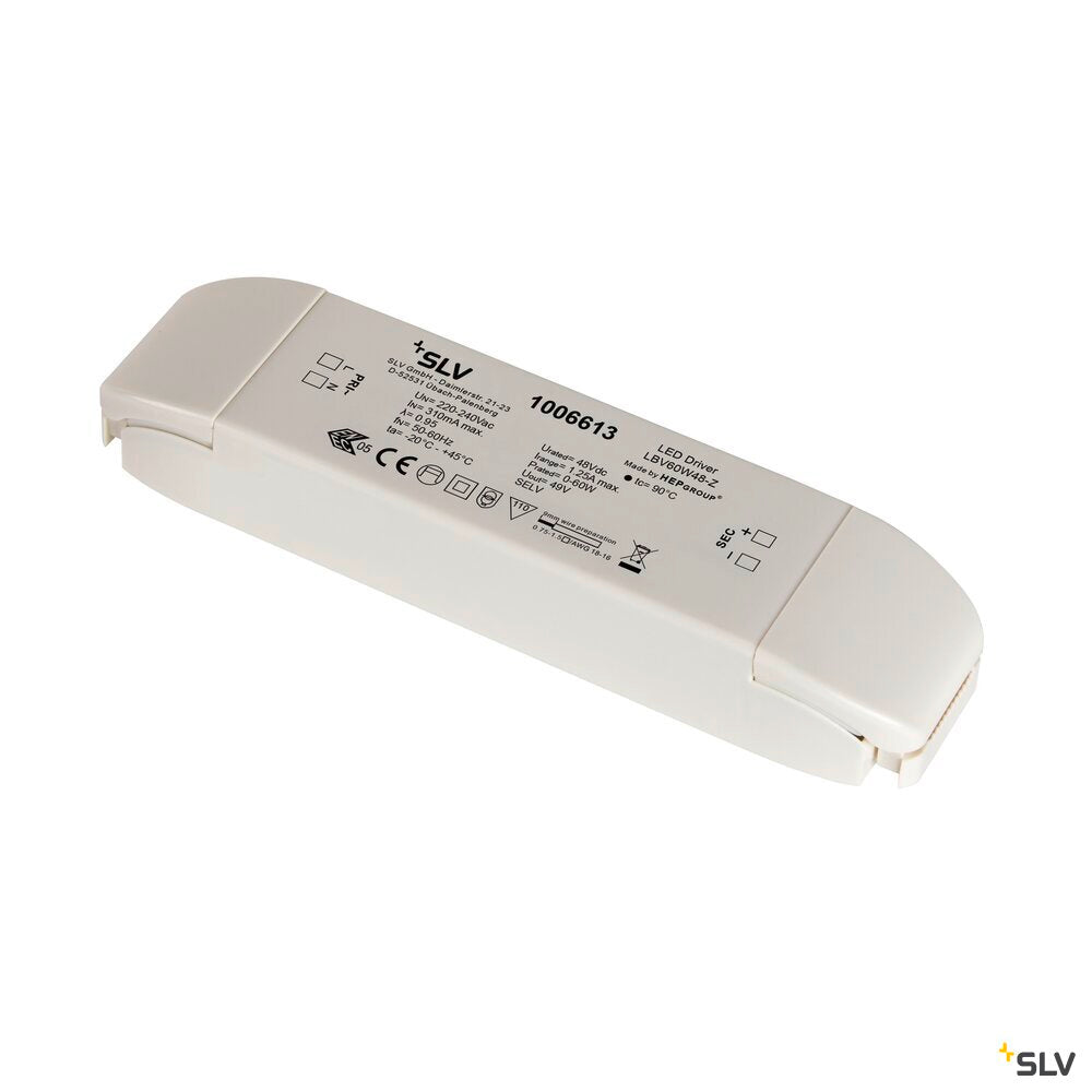 SLV LED power supply, 48V 60W white 1006613