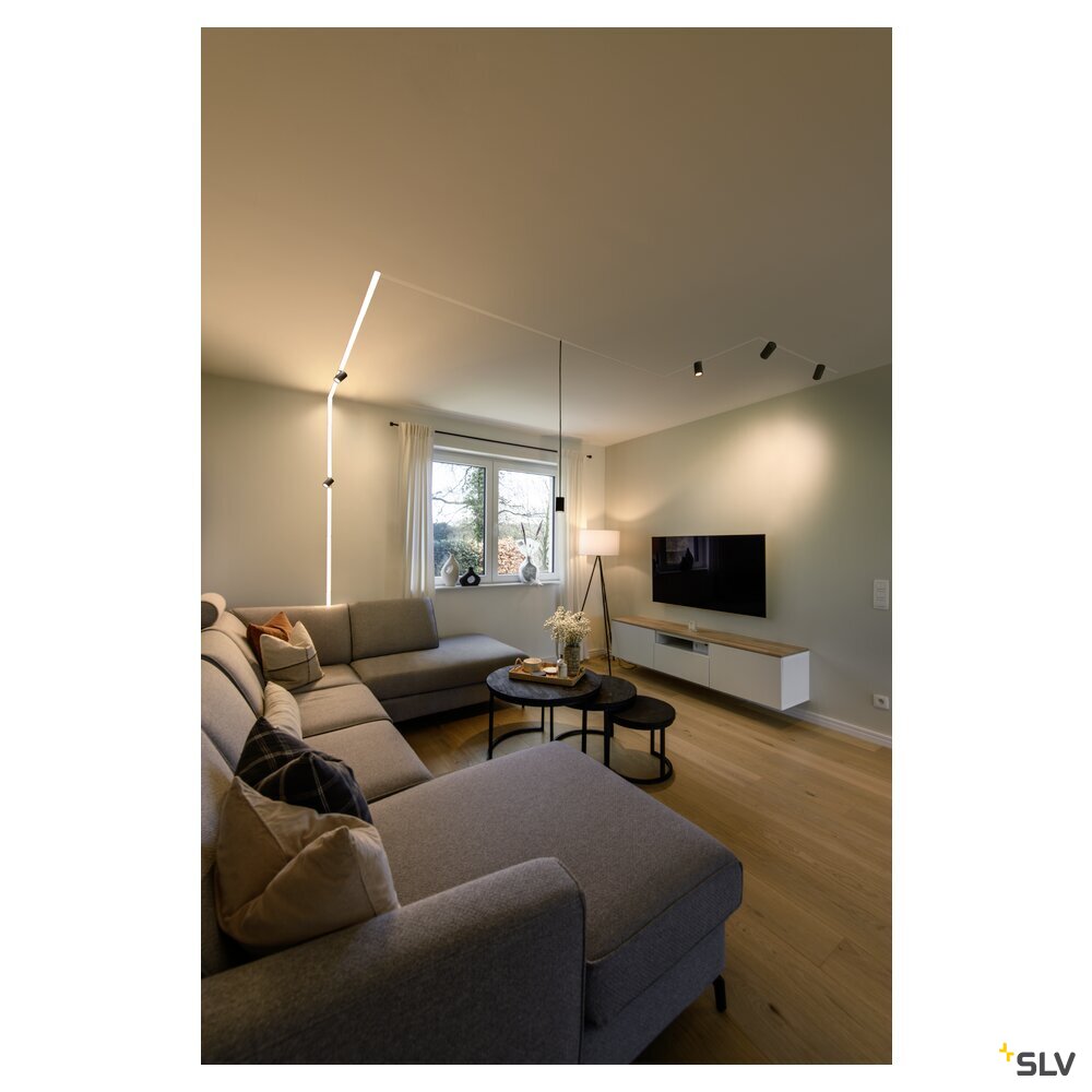 SLV IN-LINE 22 48V TRACK, opal, DALI, spot, black / black, 7.3W, 540lm, 2700K, CRI90, 95° 1006615