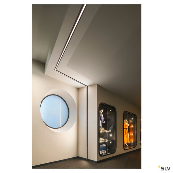 SLV IN-LINE 44 48V TRACK, opal, DALI, spot, black / black, 14W, 1180lm, 3000K, CRI90, 95° 1006623