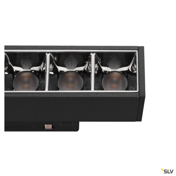 SLV IN-LINE 44 48V TRACK, Darklight Reflector, DALI, spot, black / black, 14W, 1180lm, 2700K, CRI90, 35° 1006633