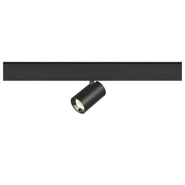 SLV NUMINOS® XS, 48V spotlight, round, 4000 K, 8.7 W, DALI 2, 40°, matt black / glossy chrome 1006692