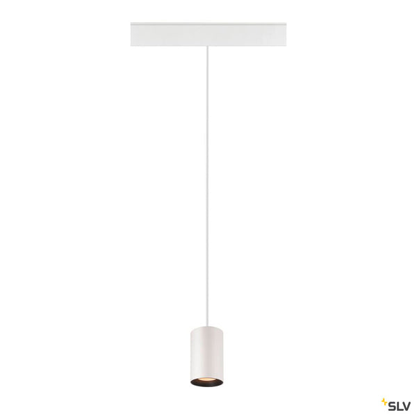 SLV NUMINOS® XS 48V TRACK, DALI, pendant light, white / black, 8.7W, 620lm, 2700K, CRI90, 40° 1006771