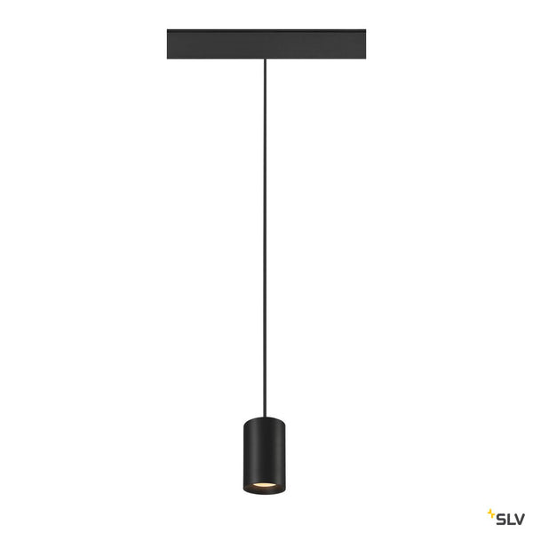 SLV NUMINOS® XS 48V TRACK, DALI, pendant light, black / black, 8.7W, 700lm, 3000K, CRI90, 20° 1006777