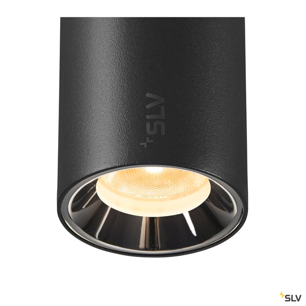 SLV NUMINOS® XS 48V TRACK, DALI, pendant light, black / chrome, 8.7W, 730lm, 3000K, CRI90, 20° 1006779