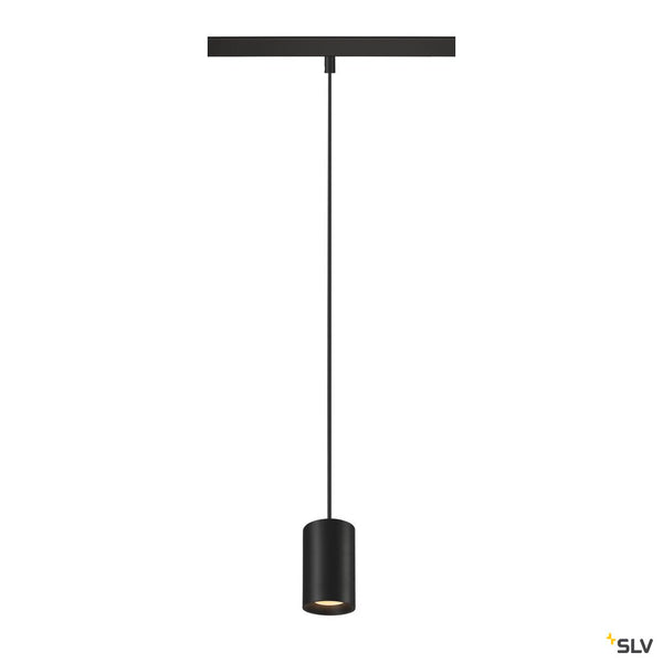SLV NUMINOS® XS 48V TRACK, DALI, pendant light, black / black, 8.7W, 670lm, 3000K, CRI90, 40° 1006780