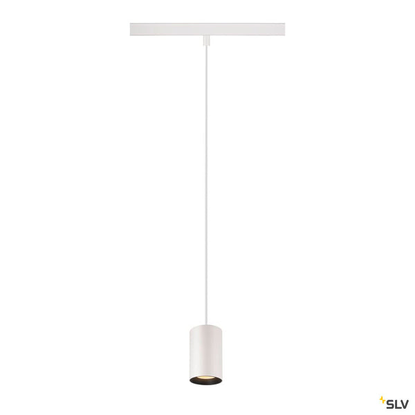 SLV NUMINOS® XS 48V TRACK, DALI, pendant light, white / black, 8.7W, 670lm, 3000K, CRI90, 40° 1006789