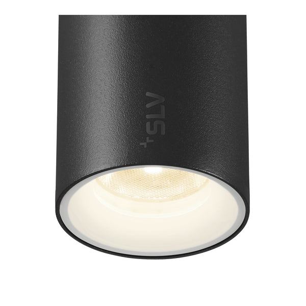 SLV NUMINOS® XS, 48V pendant light, pendant length 150 cm, 4000 K, 40°, DALI 2, matt black / matt white 1006799