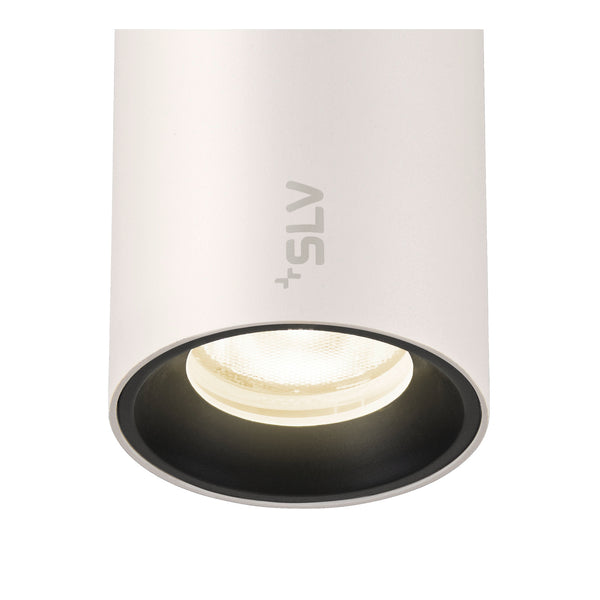 SLV NUMINOS® XS, 48V pendant light, pendant length 150 cm, 4000 K, 55°, DALI 2, matt white / matt black 1006810