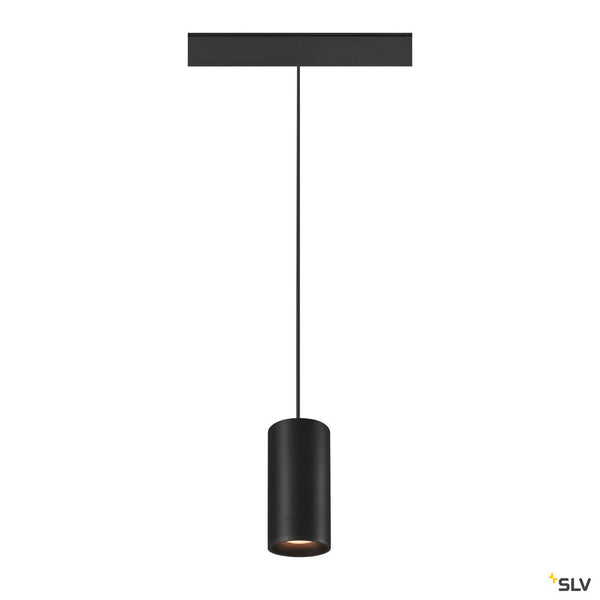 SLV NUMINOS® S 48V TRACK, DALI, pendant light, black / black, 16W, 1000lm, 2700K, CRI90, 20° 1006813