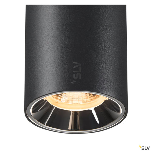 SLV NUMINOS® S 48V TRACK, DALI, pendant light, black / chrome, 16W, 1050lm, 3000K, CRI90, 20° 1006833