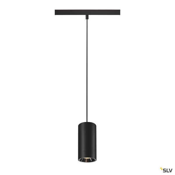 SLV NUMINOS® S 48V TRACK, DALI, pendant light, black / chrome, 16W, 1050lm, 3000K, CRI90, 55° 1006839