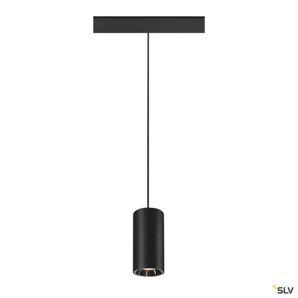 SLV NUMINOS® S 48V TRACK, DALI, pendant light, black / chrome, 16W, 1050lm, 3000K, CRI90, 55° 1006839