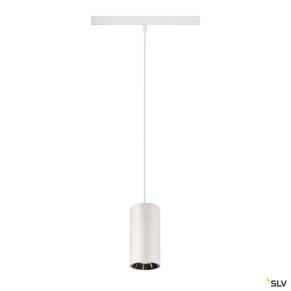SLV NUMINOS® S 48V TRACK, DALI, pendant light, white / chrome, 16W, 1050lm, 3000K, CRI90, 40° 1006845