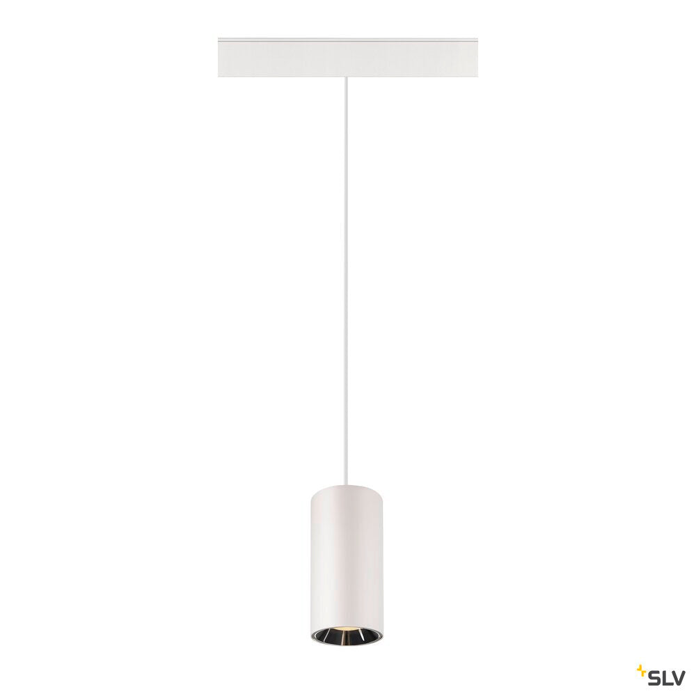 SLV NUMINOS® S 48V TRACK, DALI, pendant light, white / chrome, 16W, 1050lm, 3000K, CRI90, 55° 1006848