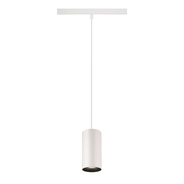 SLV NUMINOS® S, 48V pendant light, pendant length 150 cm, 4000 K, 40°, DALI 2, matt white / matt black 1006861