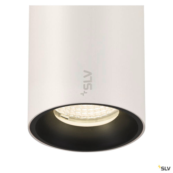 SLV NUMINOS® S, 48V pendant light, pendant length 150 cm, 4000 K, 55°, DALI 2, matt white / matt black 1006864