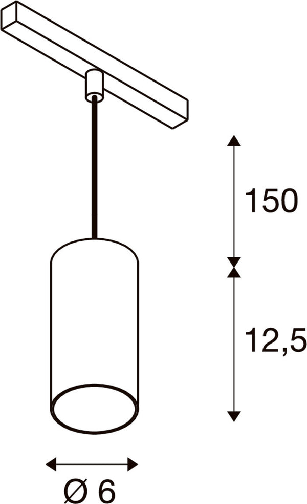 SLV NUMINOS® S, 48V pendant light, pendant length 150 cm, 4000 K, 55°, DALI 2, matt white 1006865
