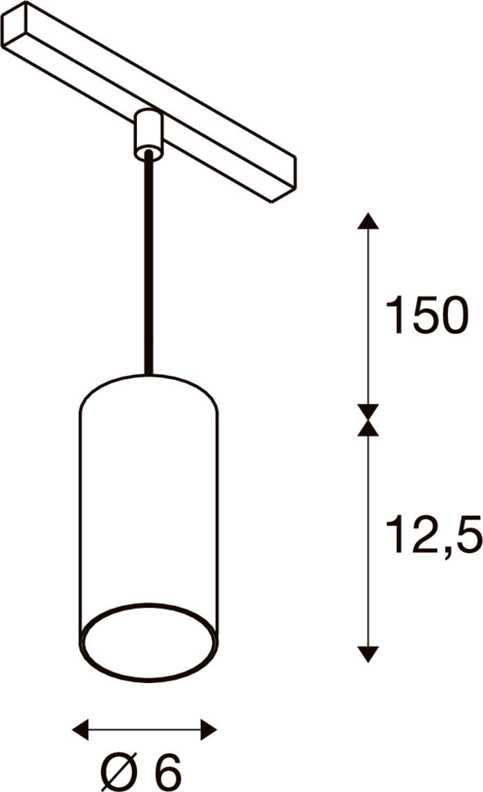 SLV NUMINOS® S, 48V pendant light, pendant length 150 cm, 4000 K, 55°, DALI 2, matt white / glossy chrome 1006866