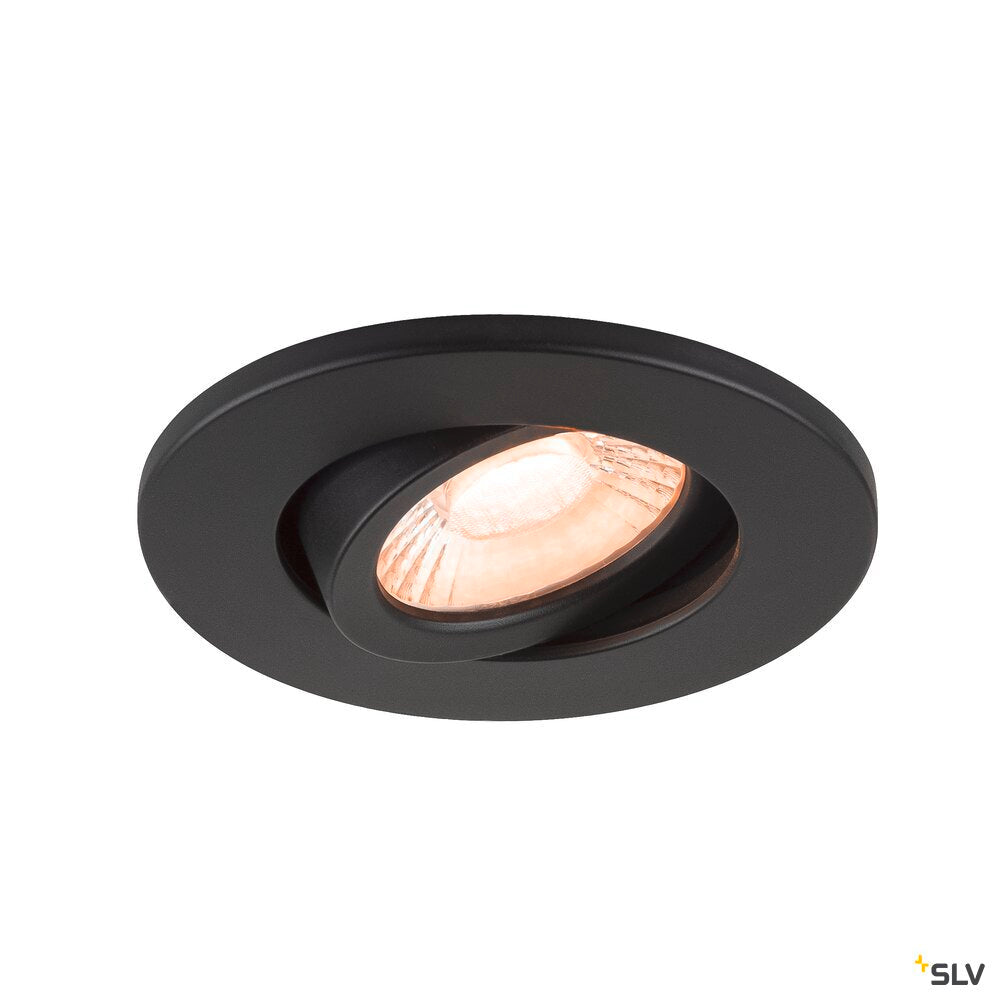 SLV UNIVERSAL DOWNLIGHT Cover, for Downlight IP20, pivoting, round, black 1007091