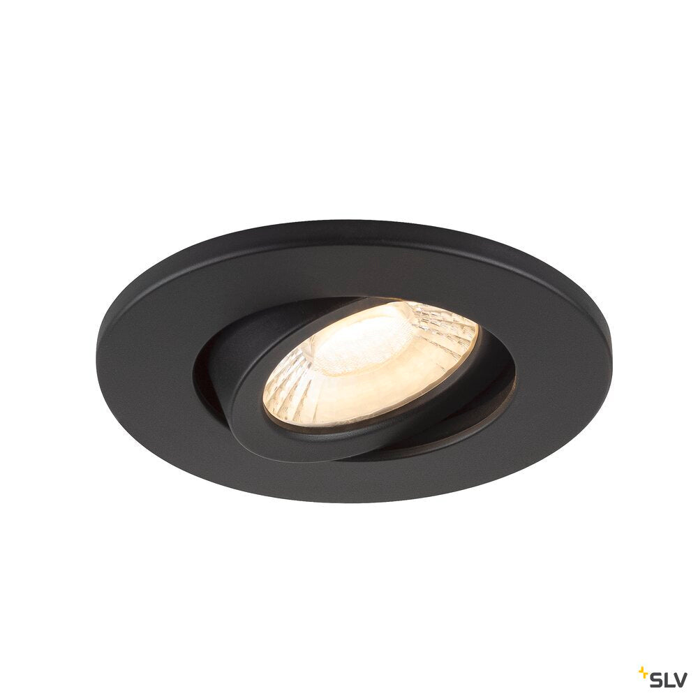 SLV UNIVERSAL DOWNLIGHT Cover, for Downlight IP20, pivoting, round, black 1007091
