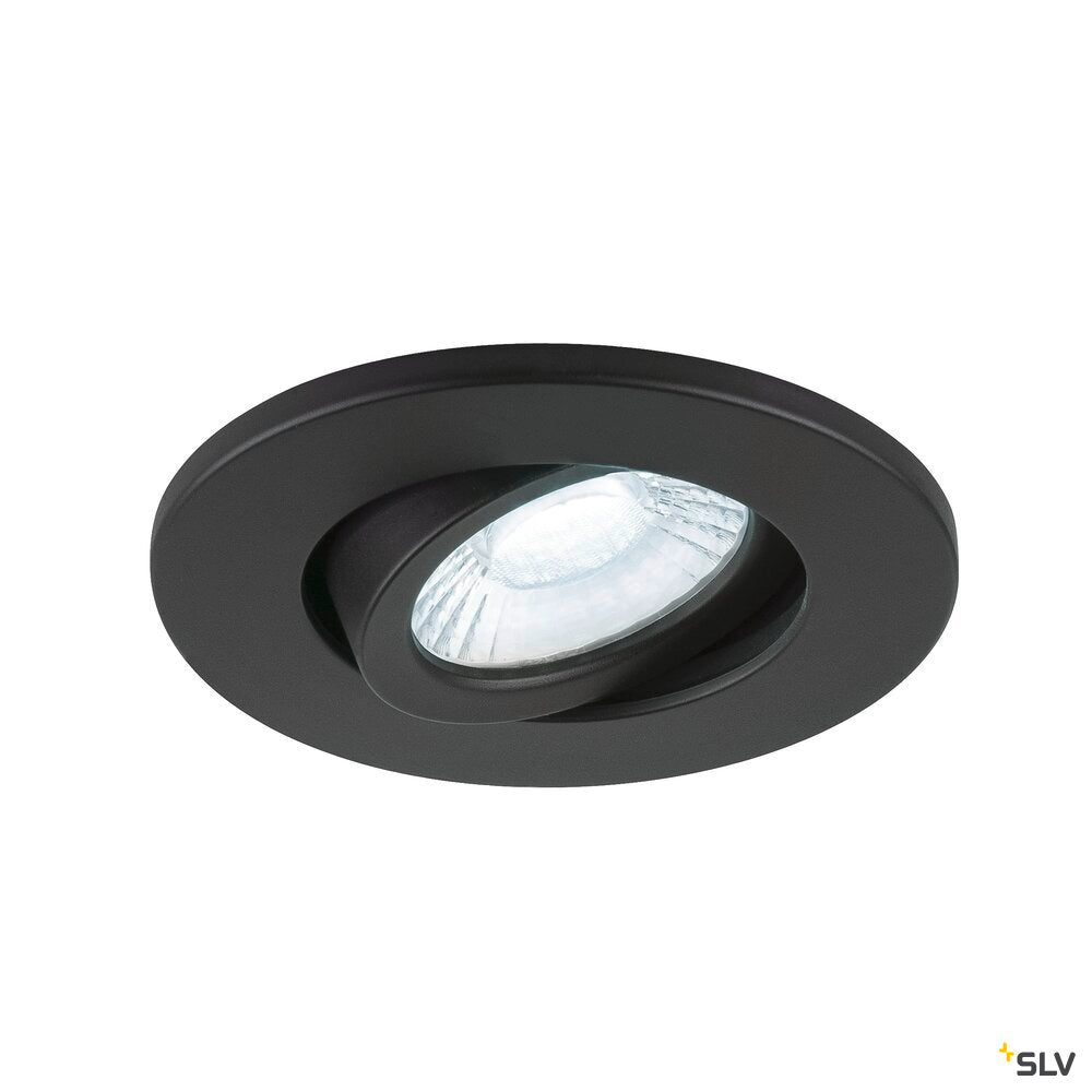 SLV UNIVERSAL DOWNLIGHT Cover, for Downlight IP20, pivoting, round, black 1007091