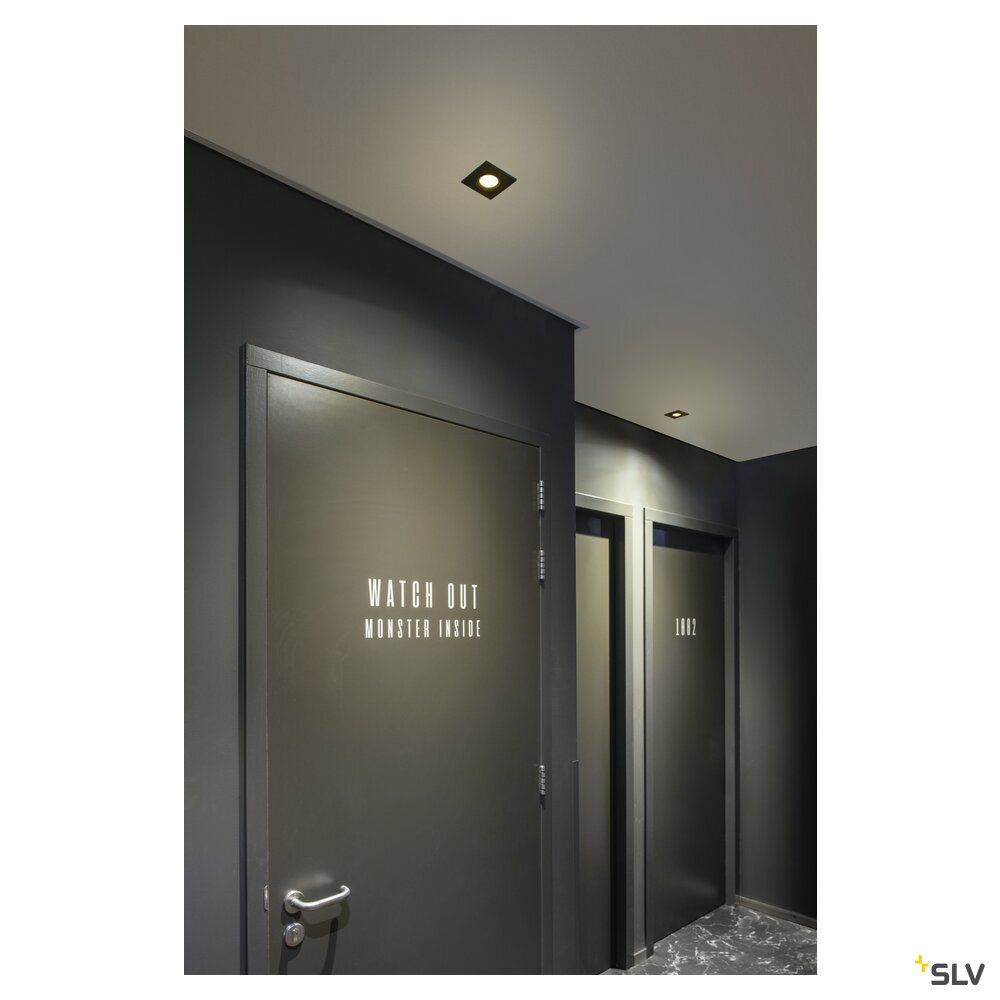 SLV UNIVERSAL DOWNLIGHT cover, for downlight IP20, pivoting, square, black 1007184