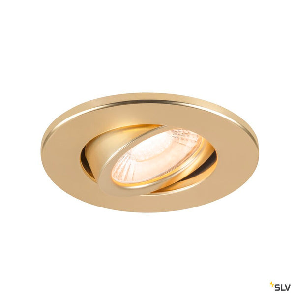 SLV UNIVERSAL DOWNLIGHT cover, for downlight IP20, pivoting, round, gold matt 1007191